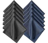 Giloty Lot de 10 chiffons de nettoyage en microfibre réutilisables pour lunettes, objectifs d'appareil photo, téléphone portable, tablette et écrans - 20 x 20 cm