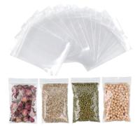 Giloty Lot de 100 sachets à fermeture éclair - 10 x 15 cm - Petits sacs en plastique transparents refermables - Pour bijoux, bonbons, fournitures de bricolage et petites pièces