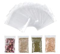 Giloty Lot de 100 sachets à fermeture éclair - 8 x 12 cm - Petits sacs en plastique transparents refermables - Pour bijoux, bonbons, fournitures de bricolage et petites pièces