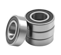 Giloty Lot de 4 roulements à billes 6205-2RS - 25 x 52 x 15 mm - Double étanchéité en acier au carbone pour moteurs électriques et machines industrielles