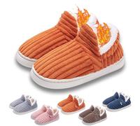 Giltpeak Sunmoine Cloud Pantoufles chaudes, antidérapantes, faciles d'entretien, adaptées pour l'intérieur et l'extérieur, Orange, 35/35.5 EU