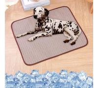 Giltpeak Tapis rafraîchissant pour chiens, couverture rafraîchissante pour chien et chat, tapis auto-rafraîchissant pour l'été, pour la maison, les déplacements ou dans la voiture, en latex, marron