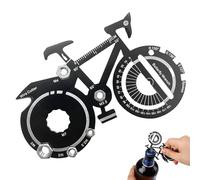 GILWUMO 1 Outil Multifonction Forme De Vélo, Outil 20-en-1, Idéal Pour Randonnée, Camping, Alpinisme Et Porte-Clés Quotidien (Noir).