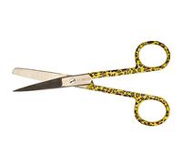 GiMa 20531 Ciseaux Rette Embouts Alterne, Fantaisie Léopard, 14 cm