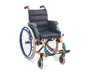 Gima 27708 Fauteuil roulant pédiatrique, assise 35 cm, tissu noir