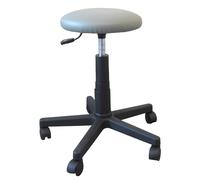 GIMA 27956 Tabouret avec siège rembourré et roues, 53-71 cm, hauteur réglable, gris