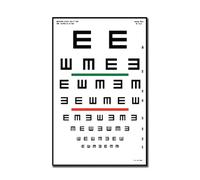 GIMA 31302 Tableau Optométrique Tumbling "E" 23 x 35,5, 6,1 m