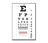 Gima 31308 Tableau Optométrique "Snellen" Traditionnel, Dimensions 28 X 56 Cm, Distance 6,1 M