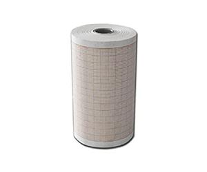 Gima 32964 Rouleau de papier thermique Ecg, grille orange, 80 mm x 25 m - Lot de 10
