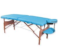 GiMa 44002 lit de massage en bois à 2 sections, turquoise