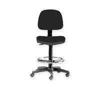 Gima 45220 Tabouret Vercelli avec dossier et anneau, noir
