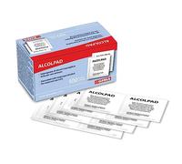 Gima - Alcomed Alcohol Pads, Tampons imbibés d’alcool isopropylique à 70%, pour la désinfection de la peau, boîte de 100 pads, 36598