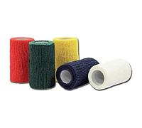 GIMA - Bandage élastique cohésif pour fixation et support, 4m x 10 cm, paquet de 10, rouge, 34676