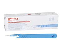 Gima Bistouris inox, manche ABS, stériles et jetables – Taille n.20, 10 scalpels emballés individuellement