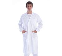 Gima - Blouse blanche unisexe en coton et polyester avec boutons pression Taille L 21424