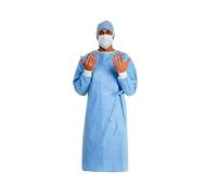 Gima - Blouses chirurgicale jetable 40 g, en SMMS, non stérile, hydrofuge, taille XL, manchettes en tricot, velcro au cou, 100 pcs (10 sachets de 10 pcs)
