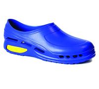 Gima - Chaussure de travail professionnelle ultra légère, aérée, anatomique, antichoc, antiglissee, antistatique, sans latex, couleur bleue, taille EU 37, 1 paire.