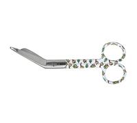 GIMA Ciseaux d'allaitement GIMA, Lister, pour bandages, motif chenille, acier inoxydable, finition satinée, revêtement poudré, longueur 14 cm