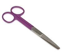 GIMA Ciseaux pour infirmières, droites, pointes droites/biseautées, en acier inoxydable, couleur pourpre, finition satinée, revêtement en poudre, longueur 14 cm, pour usage professionnel