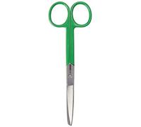 GIMA Ciseaux rette embouts alterne, anneaux verts, 14 cm