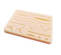 GIMA Coussin d'entraînement à la suture Gima Mesh, coussin en silicone, peau réelle similaire, simulateur de suture, 3 couches, 14 plaies.