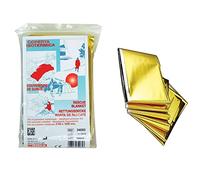 Gima - Couverture de secours, adaptée pour protéger du froid et de la chaleur, l’intérieur argenté retient la chaleur corporelle, l’extérieur doré reflète les rayons du soleil, 34085