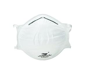 Gima Cup Shape Masque Respiratoire Coquille Moulé FFP2 NR, jetable, sans valve, avec élastiques derrière la tête, Design de cone, barrette nasale, Blanche, certifié EPI classe III, 20 pcs