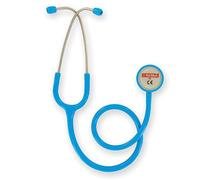 Gima - Duophone classique à double tête pour adultes, stéthoscope avec pavillon en acier inoxydable et bandeau à double ressort interne, bleu clair, 32533
