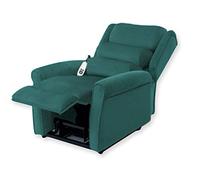 Gima - Fauteuil Ginevra 2 Moteurs, Élévateur et Inclinable, Soulever des Personnes, avec Télécommande, Couleur Vert, avec Repose-Jambes Élévable Standard, Charge Max 150 Kg
