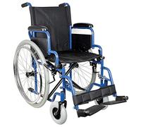 Gima - Fauteuil Oxford, assise en tissu noir, châssis en acier et freins de blocage sur roues arrière, 46 cm, 43271