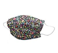 Gima - Gisafe Masque Chirurgical Filtrant, EFB> 98%, Jetable, 3 Épaisseurs, Type IIR, avec Élastiques, Bande Nasale Conformable, Adultes, Motif Peace, CE DM Classe I, Flowpack de 10 unités