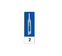 GIMA GIMA Couteaux à rainurer en acier au carbone GIMA 22501, n° 1, stérile, pour manucure et pédicure, 50 lames emballées de manière unique