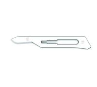 Gima - Lames en acier de carbone avec pointe de sécurité arrondie, stériles, jetables, taille n. 15, 100 lames emballées individuellement.
