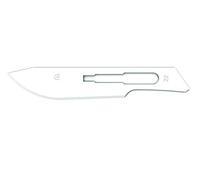 Gima - Lames en acier de carbone avec pointe de sécurité arrondie, stériles, jetables, taille n. 23, 100 lames emballées individuellement.