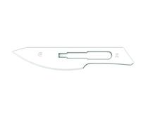 Gima - Lames en acier de carbone avec pointe de sécurité arrondie, stériles, jetables, taille n. 24, 100 lames emballées individuellement.