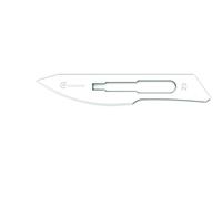 Gima - Lames en acier inoxydable, Inox, à pointe arrondie standard, stériles, jetables, taille n. 23, 100 lames emballées individuellement.