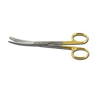 Gima - Metzenbaumin Ciseaux en Carbure de Tungstène, Incurvés, Pointes Alternées, avec des Lames Fermes Qui Garantissent une Grande Précision Aux Chirurgiens, 14,5 Cm, 26503