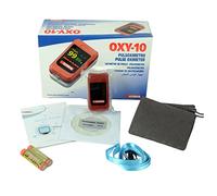 GIMA Oxy-10 Oxy-10 Oxymètre sans fil à doigt, portable, détecte la saturation, le battement et la perfusion, 2 piles AAA incluses, alarmes visuelles et acoustiques, écran OLED couleur