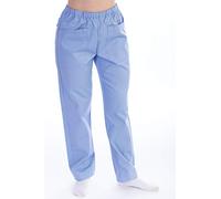 Gima - Pantalon d'uniforme d'hôpital, coton et polyester, bleu clair, avec taille élastique, 3 poches, unisexe, taille S, pour médecins, dentistes, vétérinaires, infirmières, physiothérapeutes