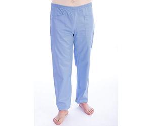 Gima Pantalon médical d'hôpital en coton et polyester, couleur bleu clair, avec taille élastique, 3 poches, unisexe, taille XS, pour médecin, dentiste, vétérinaire, infirmière