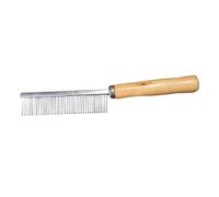 GIMA - Peigne pour chiens et chats, dents en acier inoxydable et manche en bois, 80029