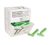 GIMA - Rasoirs chirurgicaux jetables non stériles avec lame en acier inoxydable, bilama, emballage 100 pièces, 27081