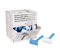 GIMA - Rasoirs chirurgicaux jetables non stériles avec lame en acier inoxydable, monolame pour trichotomie, emballage 100 pièces, 27082