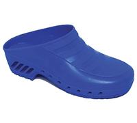 Gima - Sabots Professionnels, Anatomiques, Unisexe, Antidérapants, Antistatiques, Tige Non Perforée, Semelle Perforée, Couleur Bleu électrique, Taille EU 34, 1 Paire