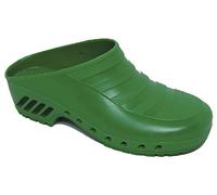 Gima - Sabots Professionnels, Anatomiques, Unisexe, Antidérapants, Antistatiques, Tige Non Perforée, Semelle Perforée, Couleur Vert, Taille EU 36, 1 Paire