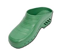 Gima - Sabots Professionnels, Anatomiques, Unisexe, Antidérapants, Antistatiques, Tige Non Perforée, Semelle Perforée, Couleur Vert, Taille EU 42, 1 Paire