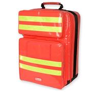 GIMA | SAC A DOS Silos 2 |Trousse de Premier Secours, revêtu en PVC. En polyester 600D imperméables, partie centrale avec 3 poches, bandes velcro et attaches élastiques. 38x24x50 cm. Couleur Rouge