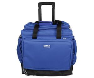 Gima Sac Trolley Smart en Polyester Imperméable, Résistant, Compartiments Réglables, Poches Extérieures, Séparateurs Intérieurs, Petit Sac Amovible, Fond en Caoutchouc Imperméable, Bleu, 56x32,5x49 cm