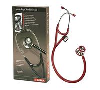 Gima - Stéthoscope de cardiologie classique avec tête en acier inoxydable, cloche en forme de cône pour basses fréquences, membrane haute sensibilité pour amplifier les sons, Lira Bordeaux, 32551