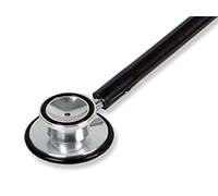 Gima - Stéthoscope Tête Double TRAD, Pédiatrique, Couleur Y Noir, Pavillon Ø 35 mm, cloche Ø 26,5 mesures externes, Sans Latex, Dispositif Médical CE